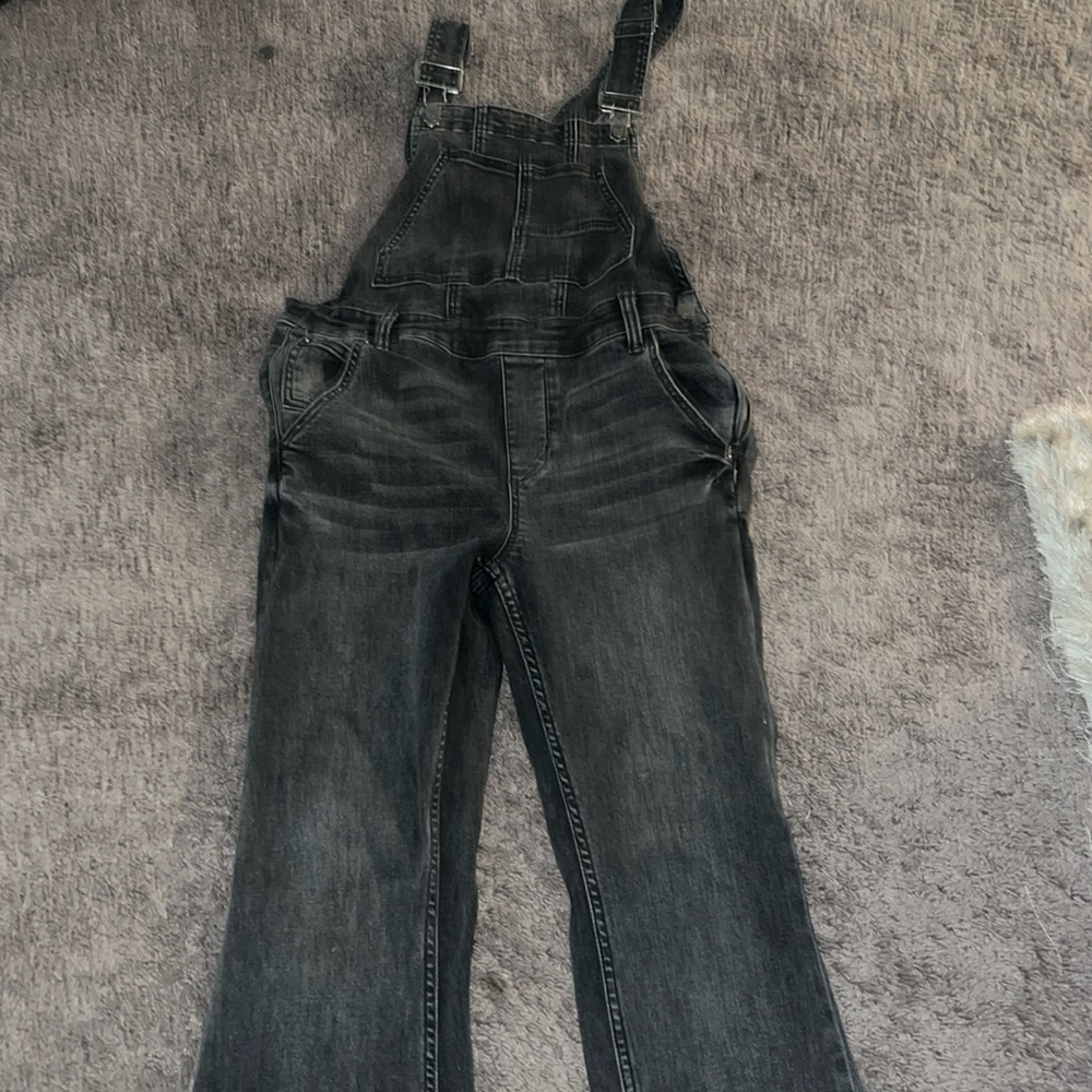 Free people bootleg overalls faded black size 28